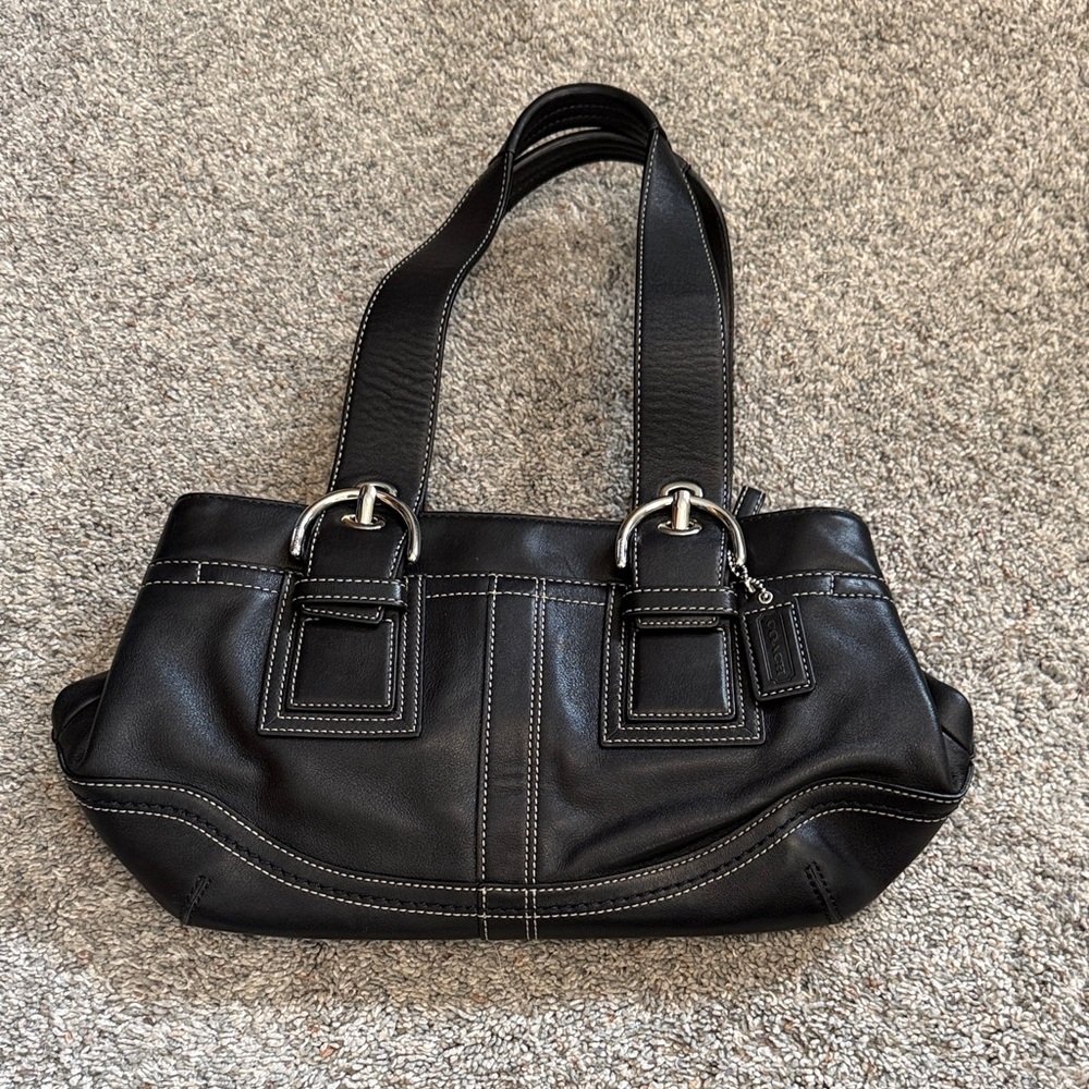 Coach SoHo Black Leather Shoulder Bag